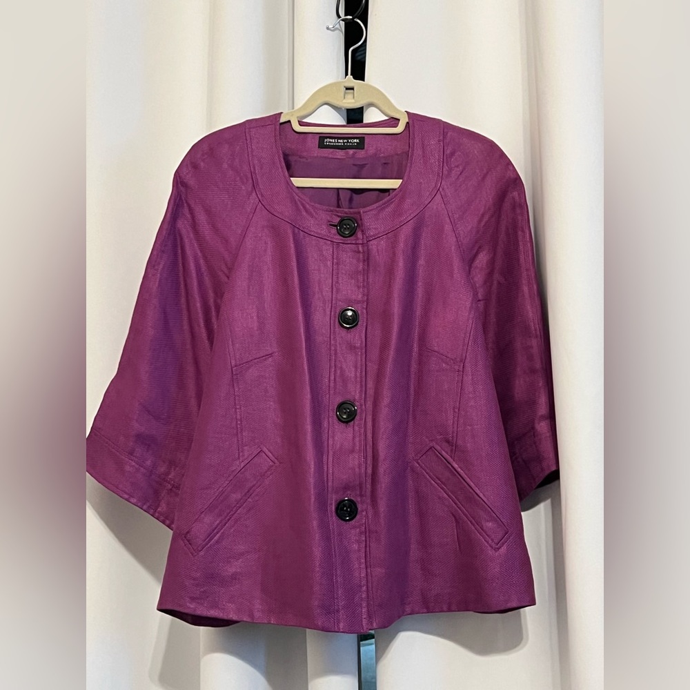 Jones New York 14W Magenta Swing Jacket